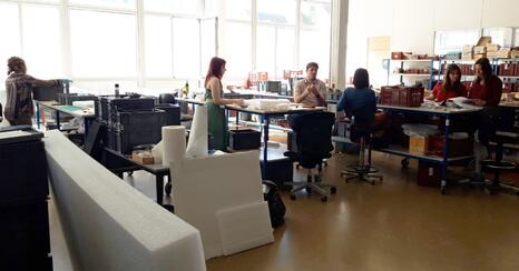 Chantier des collections 2023 au Centre d'Ile de France de l'Institut national de recherches archéologiques préventives - Photo : INP