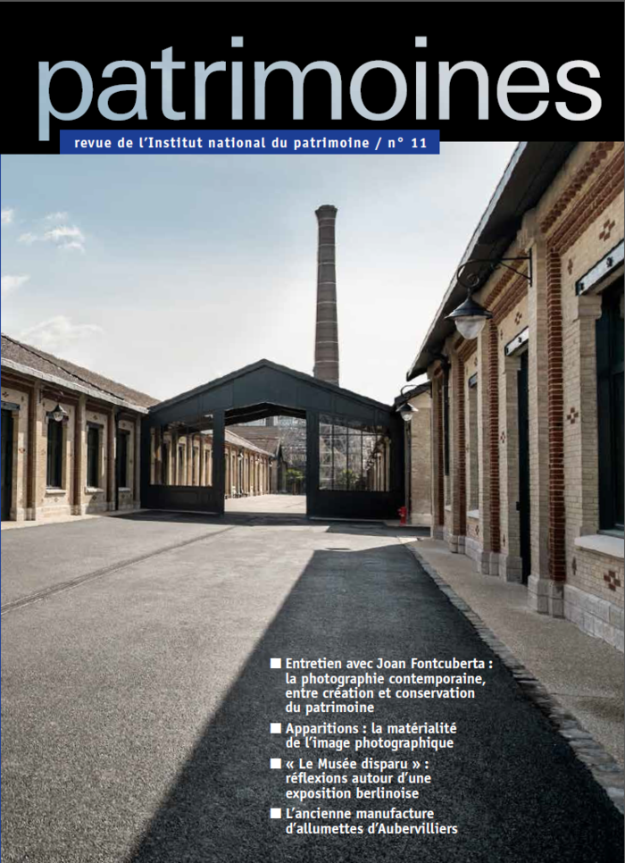 Couverture de Patrimoines, la revue de l'Institut national du patrimoine N°11