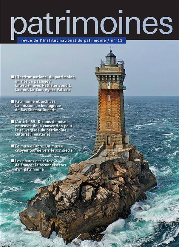 Couverture de Patrimoines, revue de l'Institut national du patrimoine n°12