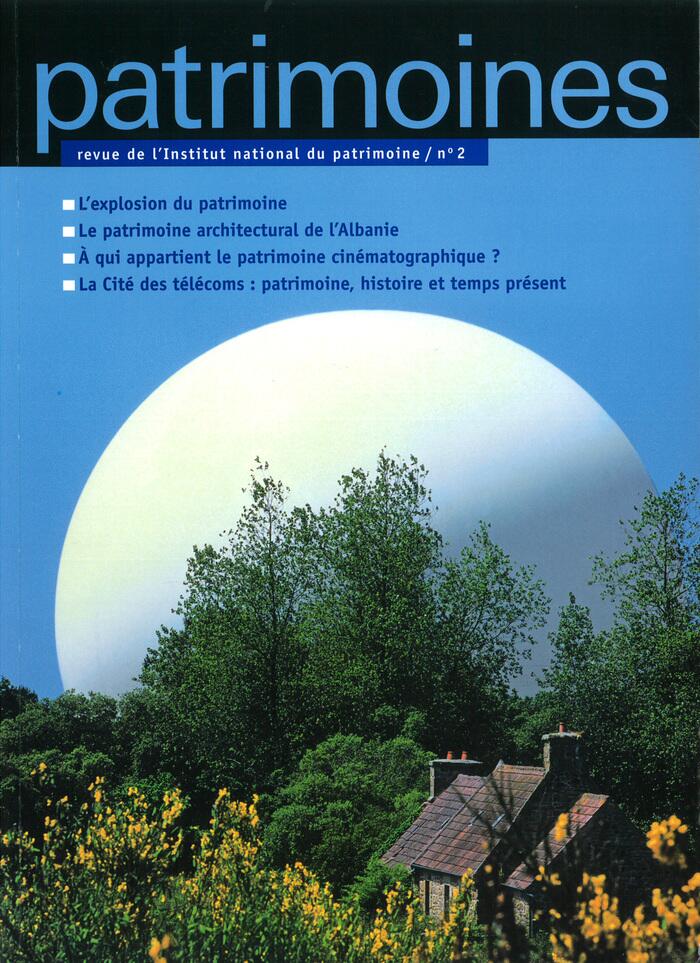 Couverture de Patrimoines, la revue de l'Institut national du patrimoine N°2
