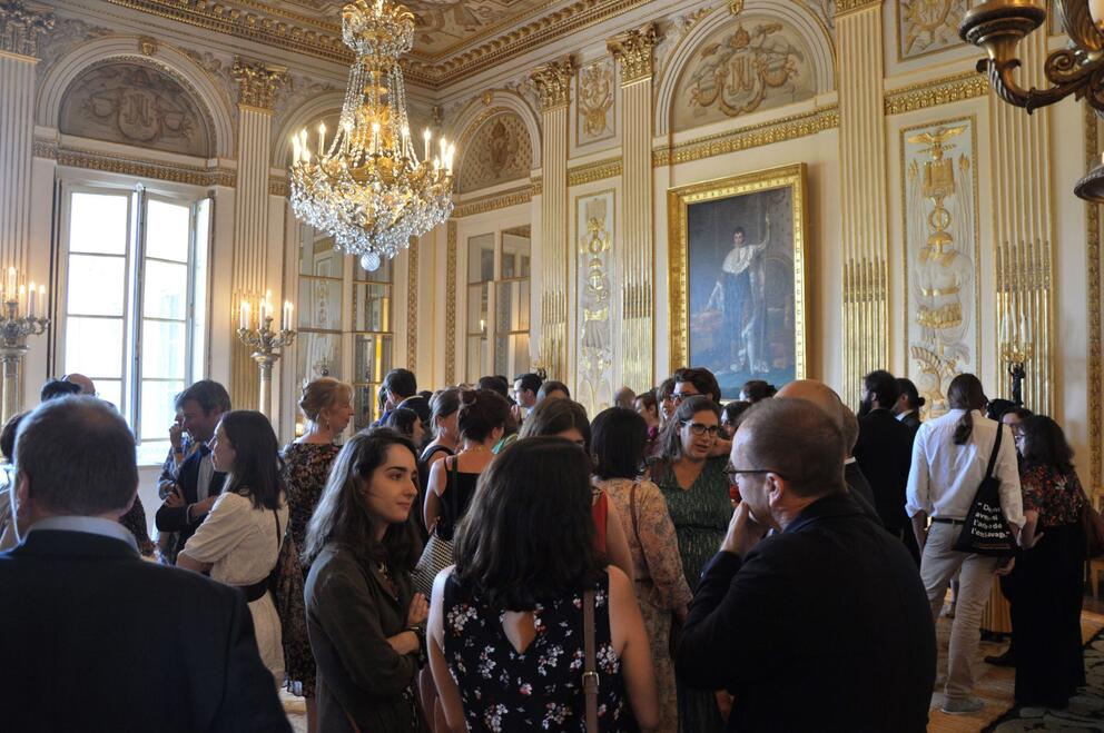 La promotion des conservateurs du patrimoine Michelle Perrot est reçue par le ministère de la culture, photo de Justine Ballay, 2023, Inp