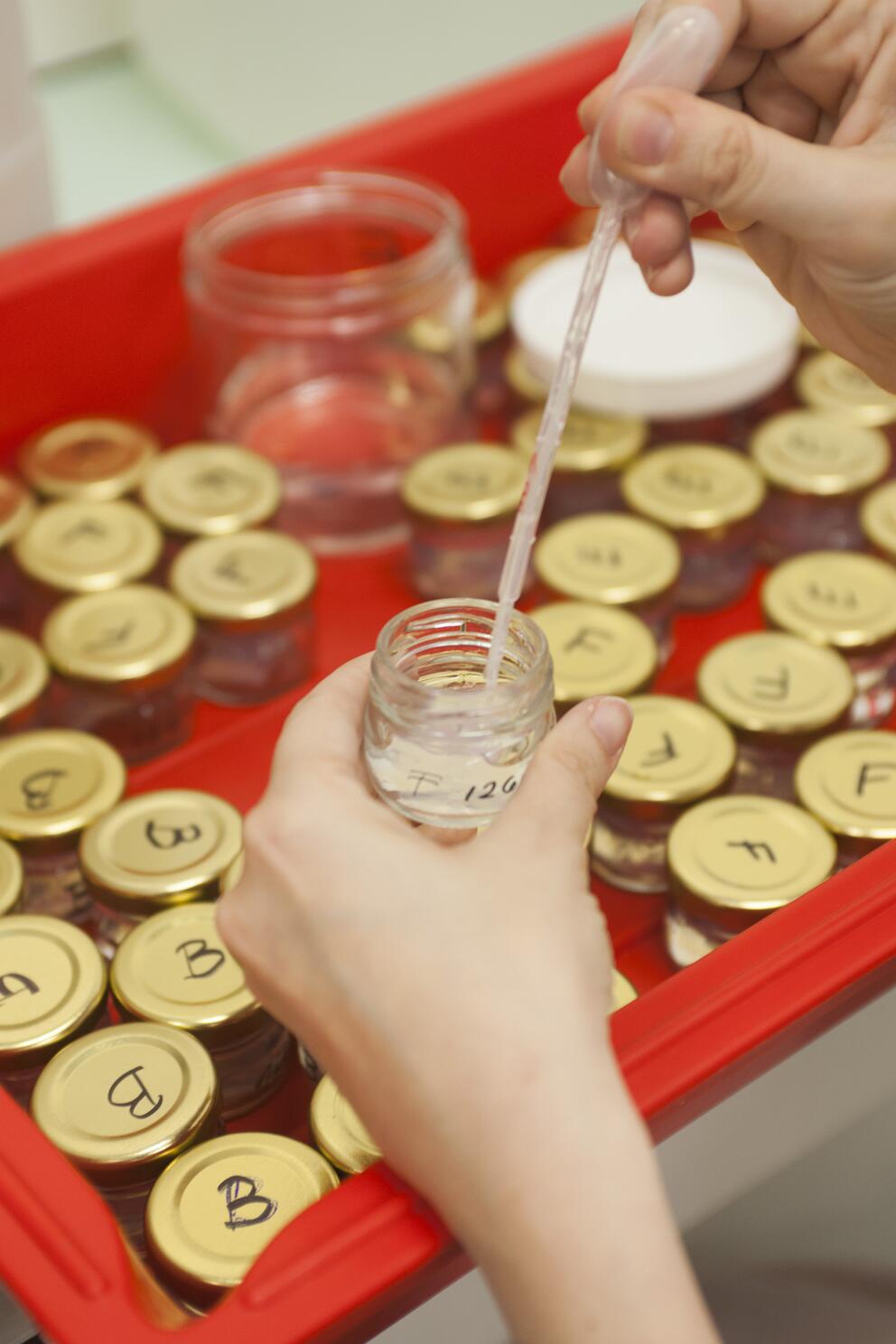 Formation continue sur le nettoyage des textiles à l'INP, photo d'Angèle Dequier, 2018