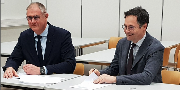 Le président du CA IdF et de CA IdF Mécénat et Charles Personnaz, le 20 mars 2023 - Photo : INP