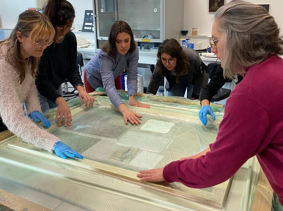 Les participants à la formation Mist-lining au travail - Photo : Alexia Soldano